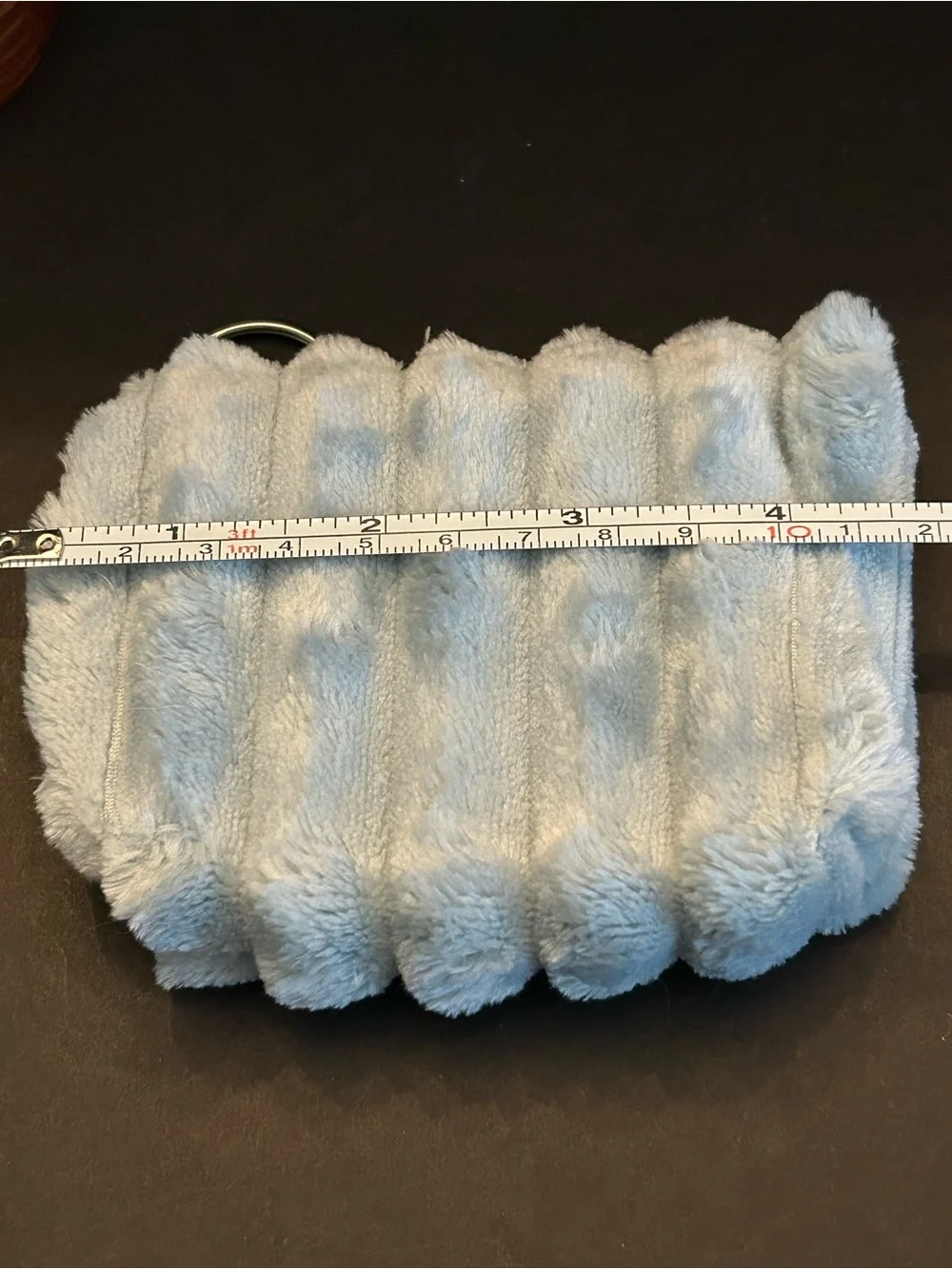 Plush Furry Coin Purse Key Pouch Case w/Silver Key Ring in Assorted Colors